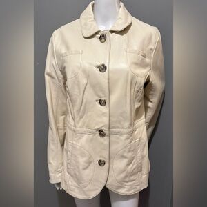 Wilsons Leather Women's Off-White Leather Jacket